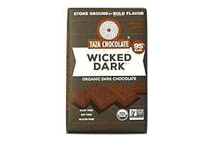 Taza `R[g I[KjbN ACY o[ 95% Xg[OEhAEBLbh _[NA2.5 IX (1 )Ar[K Taza Chocolate Organic Amaze Bar 95% Stone Ground, Wicked Dark, 2.5 Ounce (1 Count), Vegan