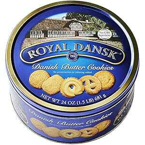 Royal Dansk f}[N NbL[ ʁAo^[A24 IX Royal Dansk Danish Cookies Tin, butter, 24 Ounce