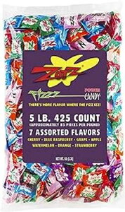 Zotz Fizzy Bulk Candy (Assorted, 425 Units)- Hard Candy Individually Wrapped- Assorted Fruit Flavors, Cherry, Watermelon, Strawberry, Blue Raspberry, Apple, Orange & Grape- From Italy Since 1970
