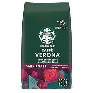 X^[obNX OEh R[q[ - _[N [Xg R[q[ - JtF F[i - 100% ArJ - 1  (28 IX) Starbucks Ground Coffee Dark Roast Coffee Caff Verona 100% Arabica 1 bag (28 oz)