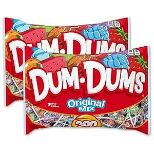 Dum Dums Original Mix 300 Count Bag (Two Pack) - All-Time Classic Flavors - Lollipops Bulk, Bulk Suckers, Individually Wrapped - Bulk Candy for Any Occasion!