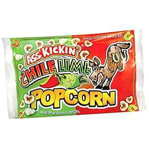 ASS KICKIN' チリライム 電子レンジ用ポップコーンバッグ - 3 パック - 究極のスパイシーなポップコーングルメギフト - 素晴らしい映画館のポップコーンや映画の夜のスナック食品になります ASS