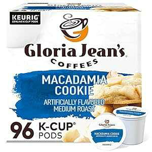 OA W[̃}J_~A NbL[ L[O VOT[u K Jbv |bhA~fBA [Xg R[q[A96  Gloria Jean's Macadamia Cookie Keurig Single-Serve K-Cup Pods, Medium Roast Coffee, 96 Co