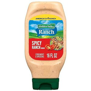 HIDDEN VALLEY Spicy Ranch Condiment and Dressing, Easy Squeeze Bottle, 16 FZ