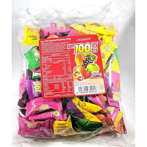 Cocoaland Lot100 Assorted Gummy Candy 17.6 oz Green Apple Blackcurrant Orange Strawberry Mango Malaysia