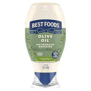 Best Foods Mayonnaise Dressing Olive Oil Mayo Squeeze Condiment for Simple Meals Rich in Omega 3-ALA 20 oz