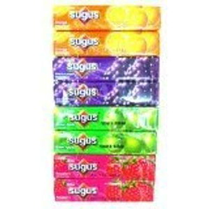 Sugus Fruity Tasty Sweet Chewy Candy Mix Flavored Orange, Raspberry, Green Apple and Blackcurrant [Pack of 8 Bars ]