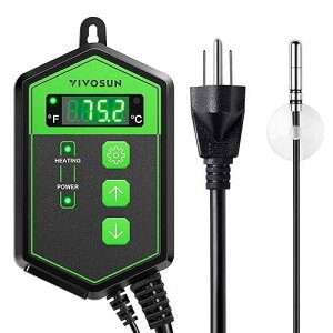 VIVOSUN Digital Heat Mat Thermostat Controller, 40-108 oF 1000W for Reptiles, Seedlings, Germination, Incubation and Fermentation VIVOSUN Digital Heat Mat Thermostat Controller, 40 108 F 1000W for Reptiles, Seedlings, G