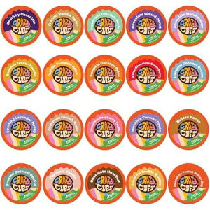 Crazy Cups Flavored Decaf Coffee Single Serve Cups For Keurig K Cup Brewer Variety Pack Sampler, 20 Count (Pack of 1)