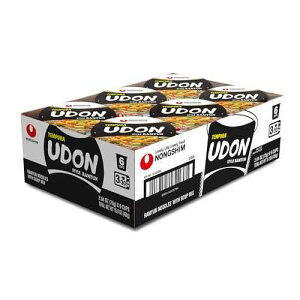 Nongshim Tempura Udon Style Instant Ramyun Noodle Cup with Soup Mix, Microwaveable, 2.64 OZ (Pack of 6)