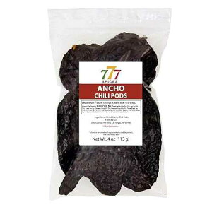 4oz Ancho Poblano Dried Whole Chiles Peppers, Chili Pods for Authentic Mexican Food, Chile Seco SCAQIM 4oz Ancho Poblano Dried Whole Chiles Peppers, Chili Pods for Authentic Mexican Food, Chile Seco