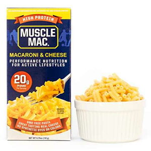 Muscle Mac High Protein Macaroni & Cheese Dinner with Real Cheese, 20g of protein, 6.75 oz (Pack of 5)