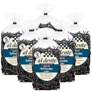 Al Dente Squid Ink Fettuccine, 10 Ounce Bag 283 g (Pack of 6) Al Dente Squid Ink Fettuccine, 10 Ounce Bag 283 g (Pack of 6)