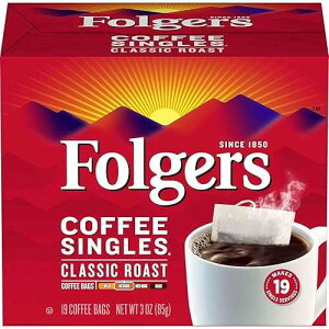 tHW[Y R[q[ VO - 1  19 pPbgA1 P[X 12  Folgers Coffee Singles - 19 packets per box, 12 boxes per case