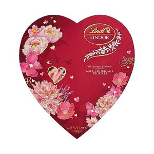 Lindt Lindor �o�����^�C�� �g�����t �{�b�N�X�A�~���N �n�[�g�A5.9 �I���X Lindt Lindor Valentine Truffles Box, Milk Heart, 5.9 Ounce