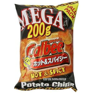 �J���r�[ ���K�|�e�g�`�b�v�X�A�z�b�g&�X�p�C�V�[�A7�I���X Calbee Mega Potato Chips, Hot & Spicy, 7 oz