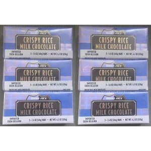 �V�����g���[�_�[�W���[�Y �N���X�s�[ ���C�X �~���N �`���R���[�g �L�����f�B �o�[ 6 �p�b�N (�L�����f�B �o�[ 18 ��) TJ's NEW Trader Joe's Crispy Rice Milk Chocolate Candy Bars 6 PACK (18 candy bars ...