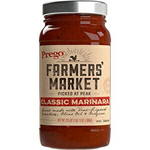 Prego t@[}[Y }[Pbg \[XANVbN }iA23.5 IX (pbP[W͈قȂꍇ܂) Prego Farmers' Market Sauce, Classic Marinara, 23.5 Ounce (Pack May Vary)