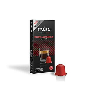MUSTA100TCN\ȃA~jER[q[JvZ100A100ArJuhx6/8A10JvZ10pbNAlXvb\}VΉAC^A MUST, 100 Coffee Capsules in 100% Rec