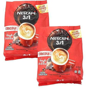 lXJtF 3-in-1 IWi v~bNX CX^g R[q[ VO T[u pPbg 2 pbNAv 50 XeBbN Nescafe 2 Packs Nescaf 3-in-1 ORIGINAL Premix Instant Coffee Single Serve Packets Total 50