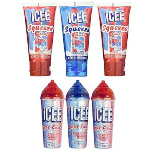 ICEEXv[LfBƃXNC[YLfB6ZbgIfӏ܉Ap[eB[AtB[hsȂǂɍœKłB(3XNC[Y&3Xv[) Koko's Confectionary & Novelty Set of 6 ICEE Spray Candy and S