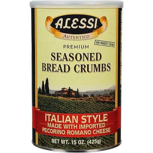 Alessi Premium Italian Style Seasoned Bread Crumbs, 15 Ounces (Pack of 6)