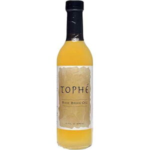 Tophe RICE BRAN OIL All Natural, Made from 100% Non-GMO Rice Rich in Vitamin E and Gamma-Oryzanol Unfiltered, Non Winterized, No Trans Fat 12.7 Oz Glass bottle By Toph