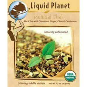 Lbh vlbg I[KjbN eB[ - v~A t[tAJtFCg - oC `C - 1|hBoN Liquid Planet Organic Teas - Premium Full-Leaf, Caffeinated Black Tea - MUMBAI CHAI 