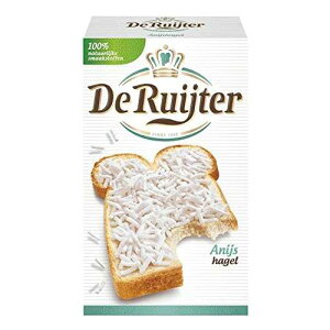 De Ruijter AjX XvN (Anijs Hagel)A300 Gr (10.6 IX)A1  De Ruijter Anise Sprinkles (Anijs Hagel), 300 Gr (10.6 Oz), 1 Box
