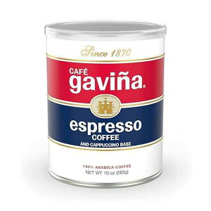 CAFE GAVINA Caf Gavi a Espresso Roast Ground Coffee: Rich, Dark Roast Blend with Spicy, Dark Chocolate Notes -For Espresso Machines, Lattes, and Cappuccinos- 10 oz Can