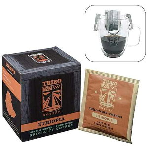Tribo Coffee Single-Serve Portable Pour Over Drip Coffee - Ethiopia - 10 Servings (Light Roast)