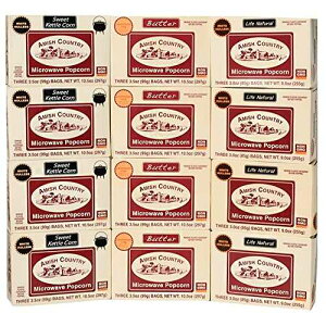 Amish Country Popcorn | Old Fashioned Microwave Popcorn | Non-GMO, Gluten Free, Microwaveable and Kosher (Microwave Popcorn Variety Pack, 36 Bags)