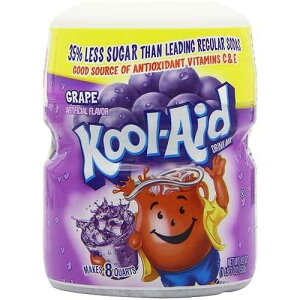クールエイドドリンクミックス、砂糖入りグレープ、19オンス容器(4個パック) Kool-Aid Drink Mix, Sugar Sweetened Grape, 19-Ounce Container (Pack of 4)