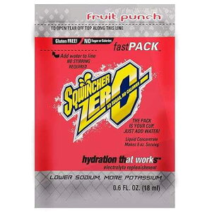 Sqwincher Fast Pack, Fruit Punch, .6 oz (4 Packs of 50)