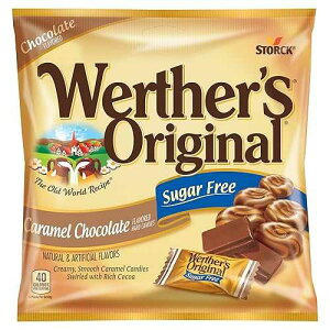 Werther's Original Hard Sugar Free Caramel Chocolate Candy, 2.35 Oz Bags (Pack of 12)