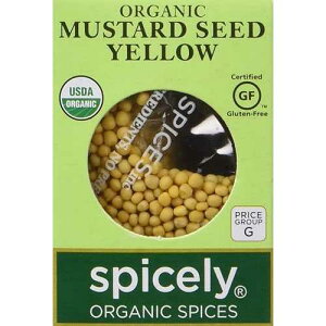 0.45IXi1pbNjAXpCV[ȃI[KjbN}X^[hV[hACG[z[0.45IXAecoBoxFOet[ Spicely Organics 0.45 Ounce (Pack of 1), Spicely Organic Mustard Seeds Yellow Whole 0.45 O