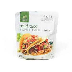 Simply Organic Mild Taco Simmer Sauce, Certified Organic 8 oz Pack of 6