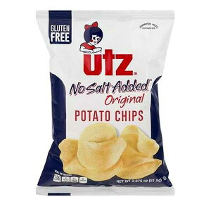 UTZ |eg`bvXAHYA2.875 IX  (4 pbN) UTZ Potato Chips, No Salt Added, 2.875 Oz Bags (Pack of 4)