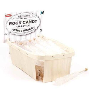 Extra Large Rock Candy Sticks: 18 White Rock Candy Sticks - Original - Individually Wrapped for Party Favors, Candy Buffet, Showers, Receptions, Old Fashioned Espeez Bulk Candy on a Stick