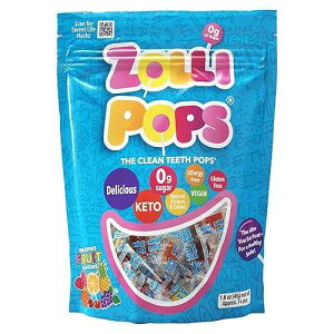 Zollipops Clean Teeth Lollipops , Sugar Free Candy with Xylitol for a Healthy Smile - Great for Kids, Diabetics and Keto Diet, 1.6 Ounce (Pack of 24)