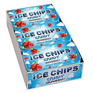 ICE CHIPS LVg[ LfB (Nx[A6 pbN) - ʐ^ ICE CHIPS oht ICE CHIPS Xylitol Candy Tins (Cranberry, 6 Pack) - Includes ICE CHIPS BAND as shown
