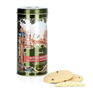�n���b�Y �w���e�[�W �X�g���x���[���N���[�� �r�X�P�b�g�� (200g) Harrods Heritage Strawberries and Cream Biscuit Tin (200g)