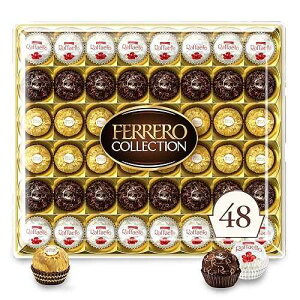 Ferrero Rocher Ferrero Collection, 48 Count, Premium Gourmet Assorted Hazelnut Milk Chocolate, Dark Chocolate and Coconut, 18.2 oz