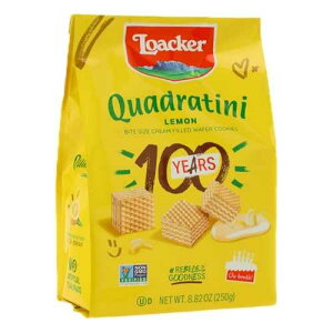 Loacker Quadratini Premium Lemon Wafer Cookies, 250g/8.82oz (37735)