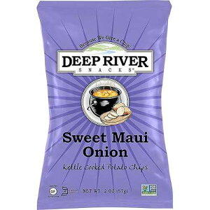 Deep River Snacks Kettle Chips, Sweet Maui Onion, 24 Count