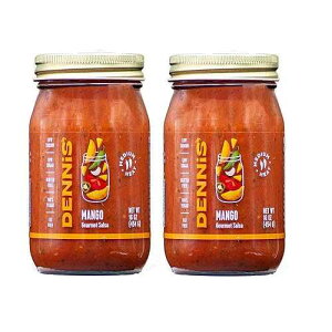 All-Natural Mango Salsa by Dennis' Gourmet / This fresh, hearty restaurant salsa is low in sugar, calories, carbs, and sodium. Fat and gluten-free, vegan-friendly! Includes 2-16 oz jars. Dennis' All-Natural Mango Sal