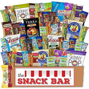 Healthy snack Care Package (52 count) A Gift crave Snack Box with a Variety of Healthy Snack Choices - Great for Office, College Military, Work, Students Holiday Gifts. The Snack Bar Healthy snack Care Package (52