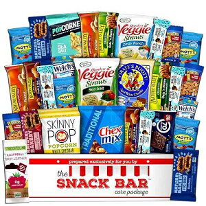 Healthy snack Care Package (30 count) A Gift crave Snack Box with a Variety of Healthy Snack Choices - Great for Office, College Military, Work, Students etc. The Snack Bar Healthy snack Care Package (30 count) A