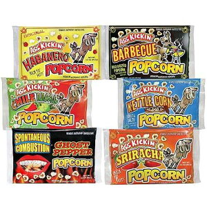 ASS KICKIN' Premium Microwave Popcorn - Variety Gift Pack (6) - Ultimate Spicy and Sweat Gourmet Gift - Try if you dare! ASS KICKIN' Premium Microwave Popcorn Variety Gift Pack (6) - Ultimate Spicy and Sweat Gour