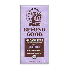 1JEgi1pbNjABeyond GoodAI[KjbN80}_KXJ_[N`R[go[A2.64IX 1 Count (Pack of 1), Beyond Good, Organic 80% Madagascar Dark Chocolate Bar, 2.64 Ounce